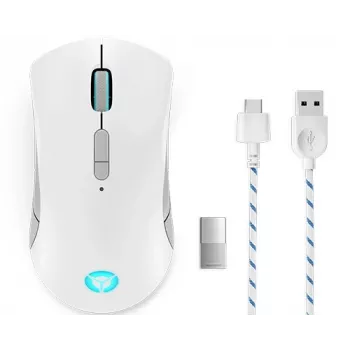Mänguhiir Lenovo Legion M600 RF Wireless + Bluetooth + USB Type-A, mõlemakäeline, 16000 DPI, 9 nuppu, laetav