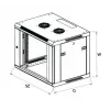 Seinale paigaldatav rack Extralink 6U 600x600 Must