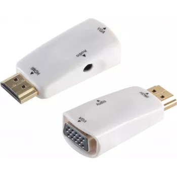 Kaabli soovahetaja S/CONN 10-01001 HDMI Type A VGA D-Sub 3.5mm valge