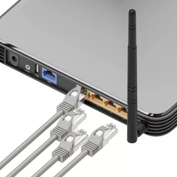 Etherneti harukaabel Extralink Cat 5e UTP, 10 m, RJ-45–RJ-45, hall