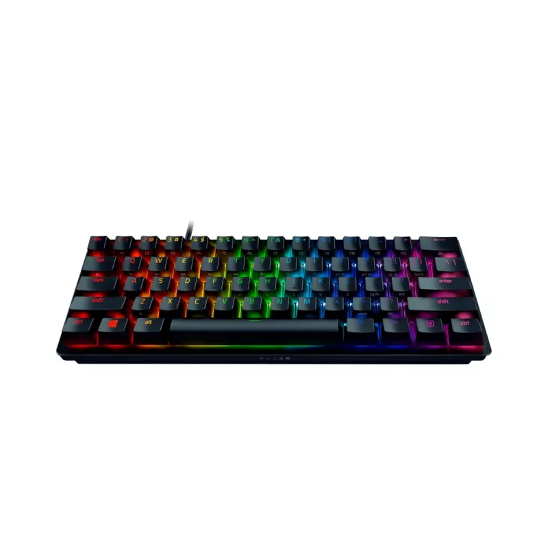 Razer Huntsman Mini 60% mänguklaviatuur Opto-Mechanical Purple Switch RGB LED valgus NORD juhtmega