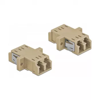 Fiiberoptiline adapter DELOCK LC emane-ema OM2 dupleks (2 tk, kilekott)