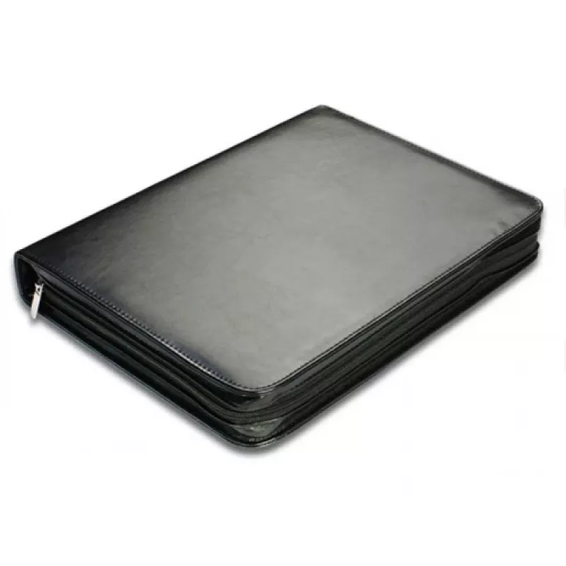 Dokumendikaust A4 klambri ja 4 rõngaga, must, 355x260x50mm