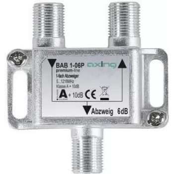 axing BAB 1-06P - Kabelsplitter - 5 - 1218 MHz - Hall - A - 6 dB - F
