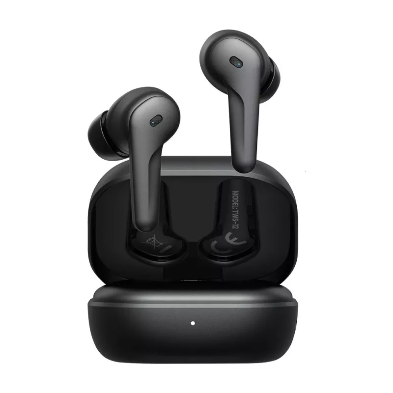 SAVIO kõrvasisene TWS-peakomplekt TWS-12, Bluetooth 5.3, sisseehitatud mikrofon, must