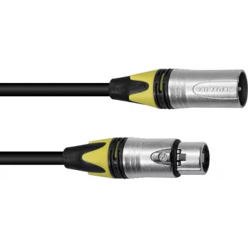 XLR-kaabel PSSO 3-kontaktiline 20 m must Neutrik-pistikutega