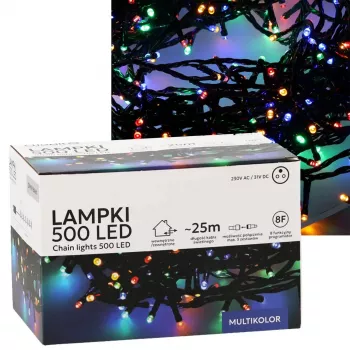 Extralink 500 LED-ga mitmevärviline valguskett, 25 m, sise-/välistingimustesse, mudel EX.73318