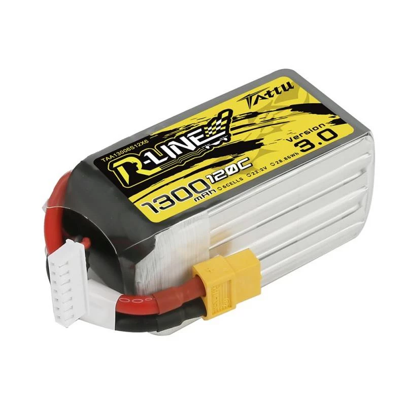 Tattu R-Line versioon 3.0 1300mAh 22.2V 120C 6S1P XT60 aku