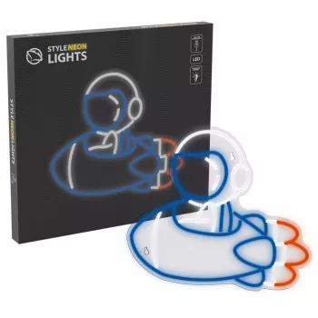 Dekoratiivne neoonvalgusti MANTA SNL90MT Style Neon Lights — Astronaut raketil motiiv