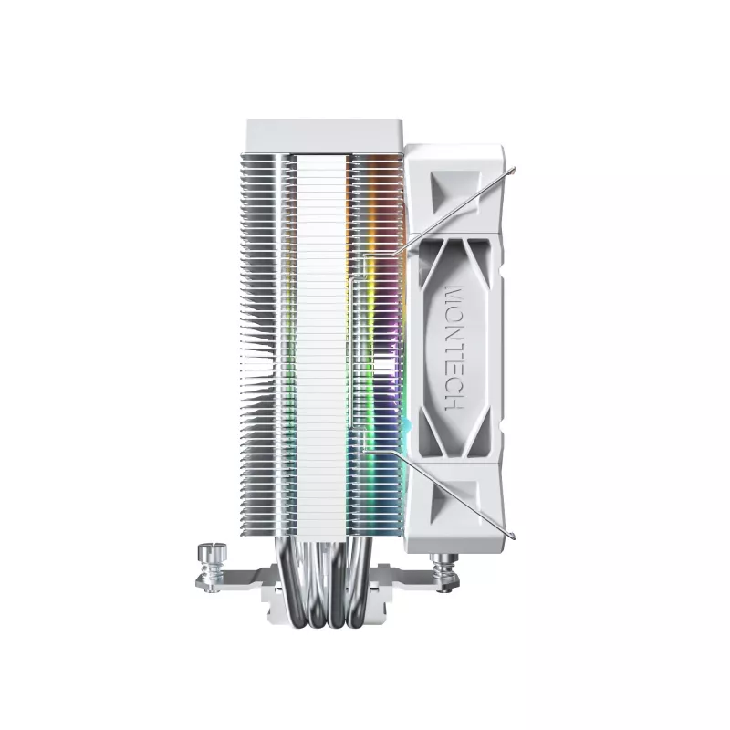 Õhkjahuti Montech NX400 ARGB 120 mm valge — 270 W TDP, FDB, 156×74×120 mm
