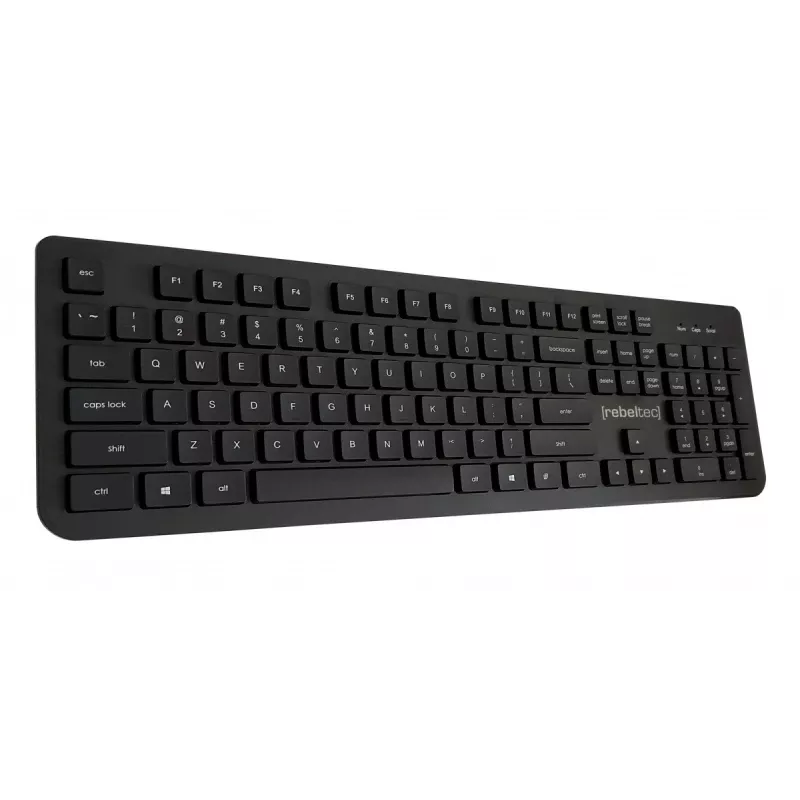 Juhtmega USB täissuuruses klaviatuur Rebeltec Spiro RBLKLA00041 — must