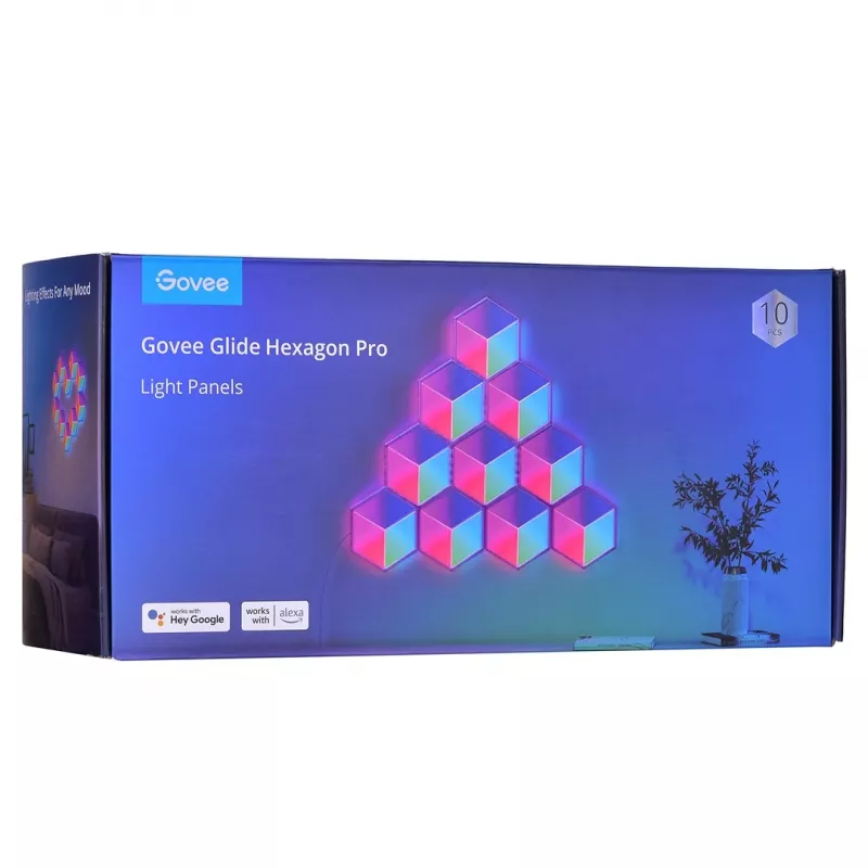 LED nutipaneel Govee B6066 Hexa Pro RGBIC Bluetooth Wi‑Fi 10 tk