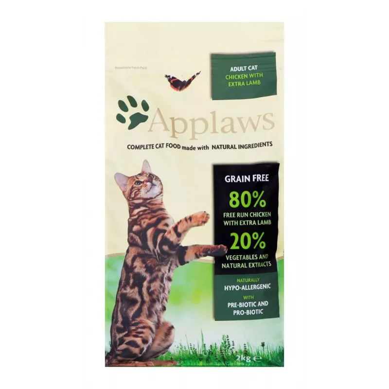 Kuiv kassitoit Applaws Adult Chicken & Lamb 2 kg — teraviljavaba, 36% valku, 16% rasva