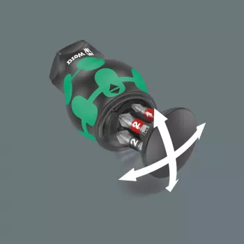 Wera Kraftform compact Stubby Magazin 2 mitmeotsaga kruvikeeraja Sirge kruvikeeraja