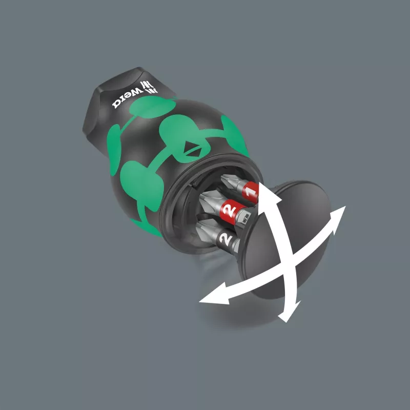 Wera Kraftform compact Stubby Magazin 2 mitmeotsaga kruvikeeraja Sirge kruvikeeraja