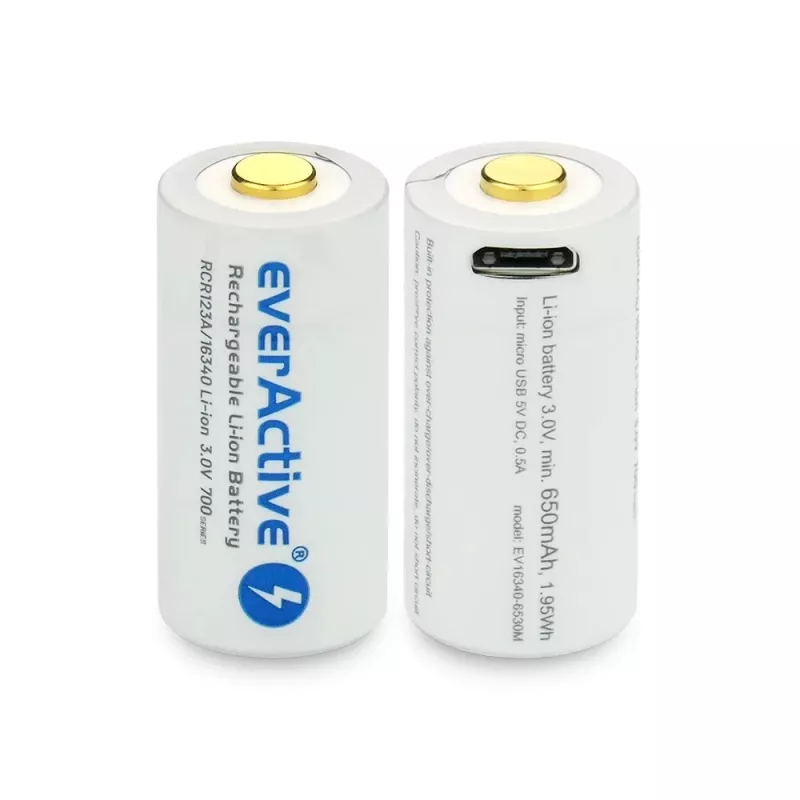 Laetav aku everActive EV16340 700mAh 3V Micro USB laadimisega