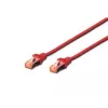Patch Cord Digitus CAT 6 S/FTP DK-1644-005/R 0.5m Punane