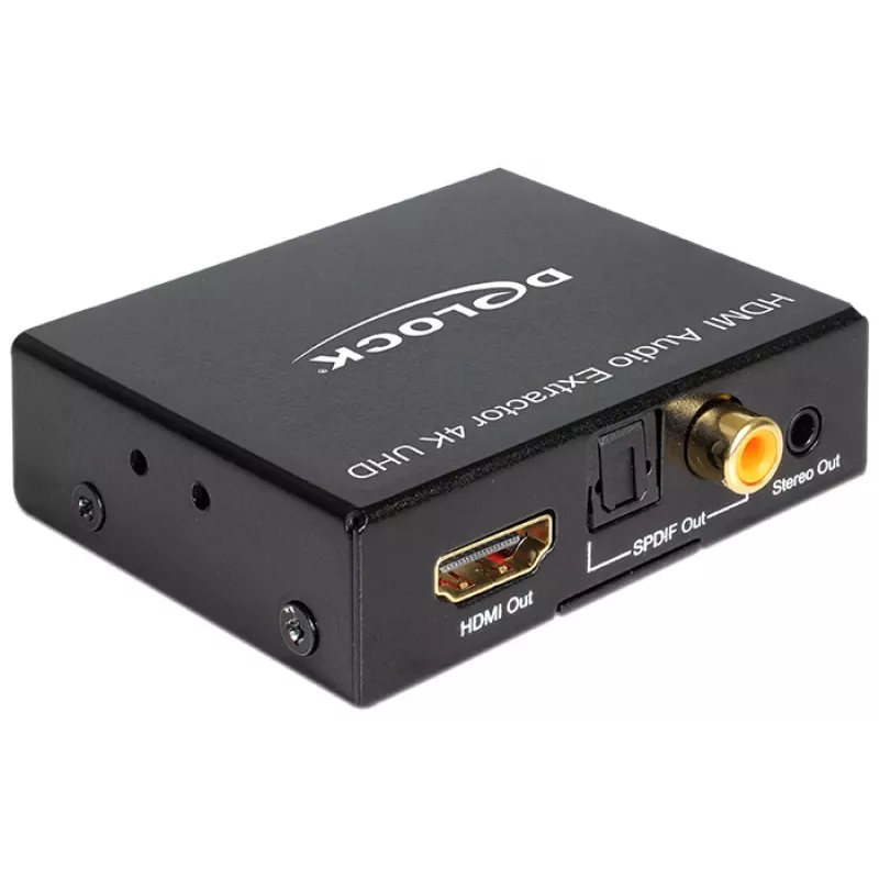 HDMI stereo / 5.1 kanali heli eraldaja 4K, adapter must