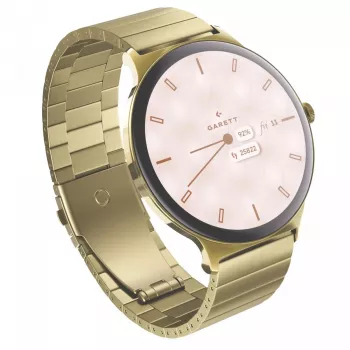 Nutikell Garett Verona 2 Gold Steel Bluetoothi ja pulsikellaga