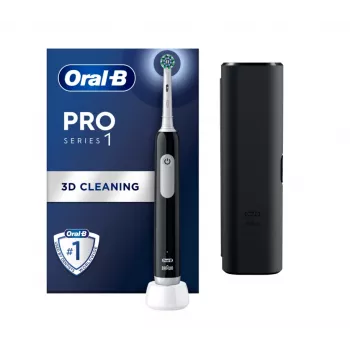 Oral-B PRO Series 1 täiskasvanute rotatsioon-võnkuv hambahari, must