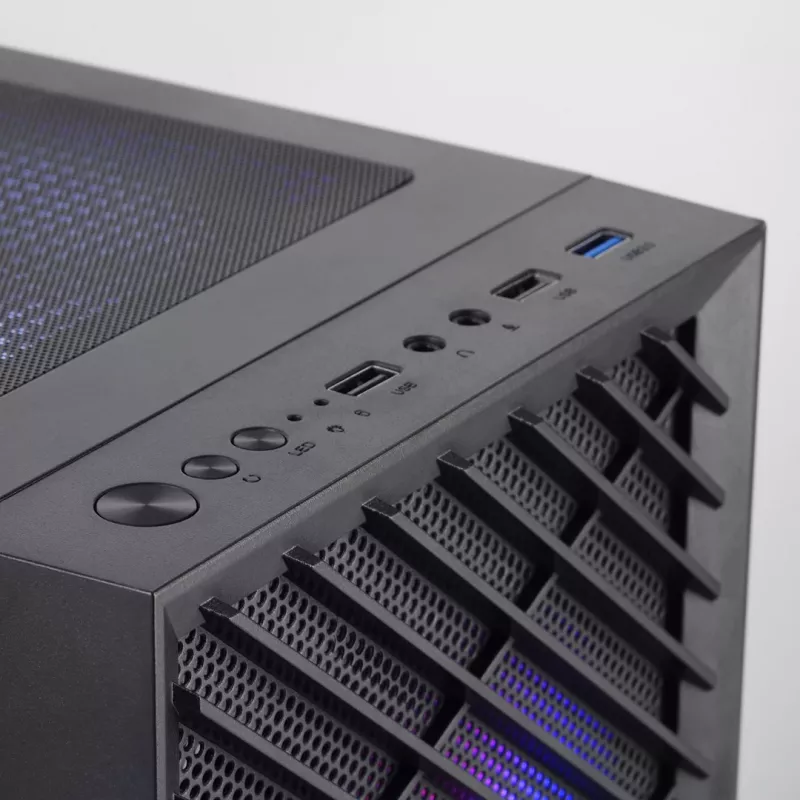 Arvutikorpus TACENS Mars Gaming MC-VORTEX Mini Tower Mini-ITX/Micro-ATX karastatud klaas must, 3x120mm, 27,3 cm GPU, 162 mm protsessori jahuti