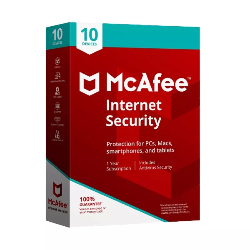 McAfee Internet Security 10 - Seadmed 1 Aasta