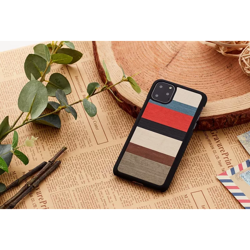 man and wood nutitelefoni ümbris iPhone 11 Pro jaoks — korallimust