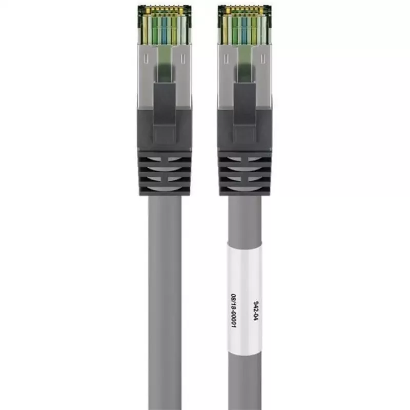 Goobay CAT 8.1 patch-kaabel, S/FTP (PiMF), Hall, 0,5 m - LSZH Halogeenivaba, Vask AWG 24 (55135)