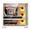 Arvutikorpus Darkflash C280 (valge) koos 7 jahutusventilaatoriga
