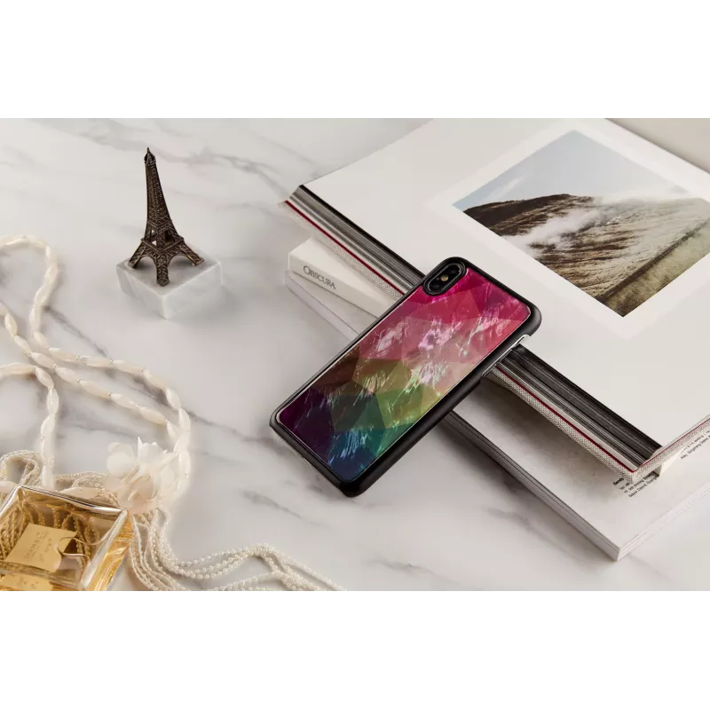 Kaitsev nutitelefoni ümbris iKins iPhone XS Max jaoks — vee-lille disain, must