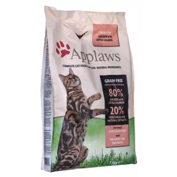 Kuiv kassitoit Applaws Adult Chicken & Salmon, 7,5 kg, 36,5% valku, 16% rasva, gluteeni- ja sojavaba
