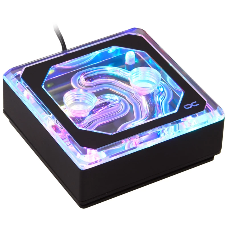 Alphacool 11992 - veeblokk - Acetal - akrüül - Alumiinium - Messing - Vask - Nikkel - Roostevaba teras - Must - Läbipaistev - 1/4 - 60 °C - 0,8 baari (11992)