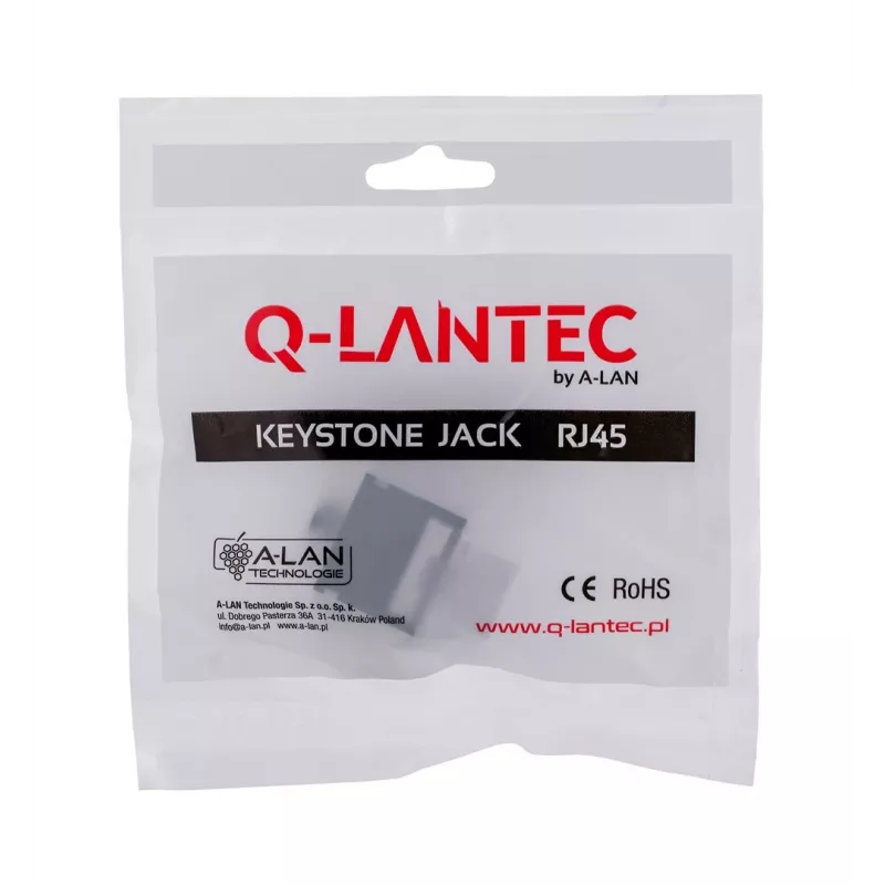 A-LAN MKB-U6-1 võtmemoodul — RJ45 U/UTP Cat6, 22/26 AWG, must/valge ABS korpus