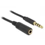 Helikaabel DeLOCK 84716 0,5 m 3,5 mm Must