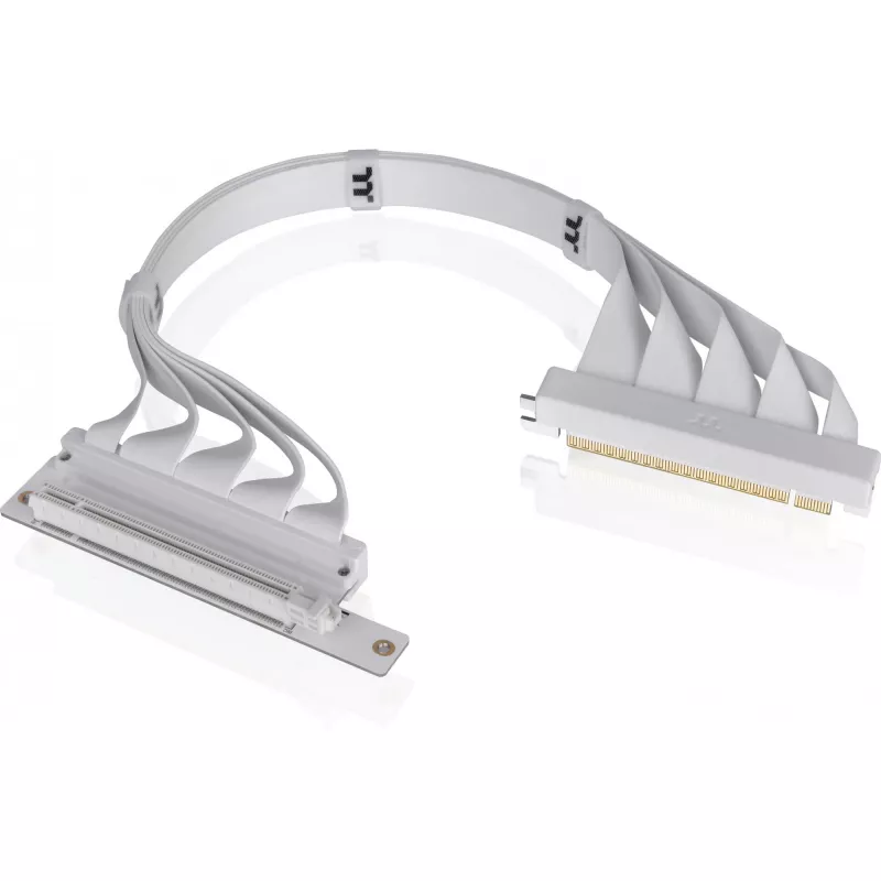 Thermaltake PCI-E 4.0 Dual 90 kraadi riiseri kaabel, 40 cm, valge (AC-077-CO6OTN-C1)