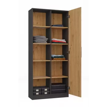 Kontoriraamaturiiuli pealne e-pood RD-80 ANT/ART KPL, 10 riiulit, puitlaastplaat, 800×300×1820 mm