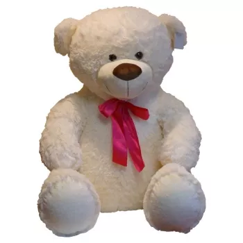 Pehme mängukaisukaru TULILO Norbert 75 cm, kreemikas pehme topisloom