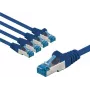 Goobay CAT 6A paigalduskaabel S/FTP PiMF 5 m sinine 5er-Set - vaskjuht CU (67532)