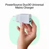 Toiteadapter roheline Cell PowerSource Solo30 30W valge — USB-C laadija, 30W väljund