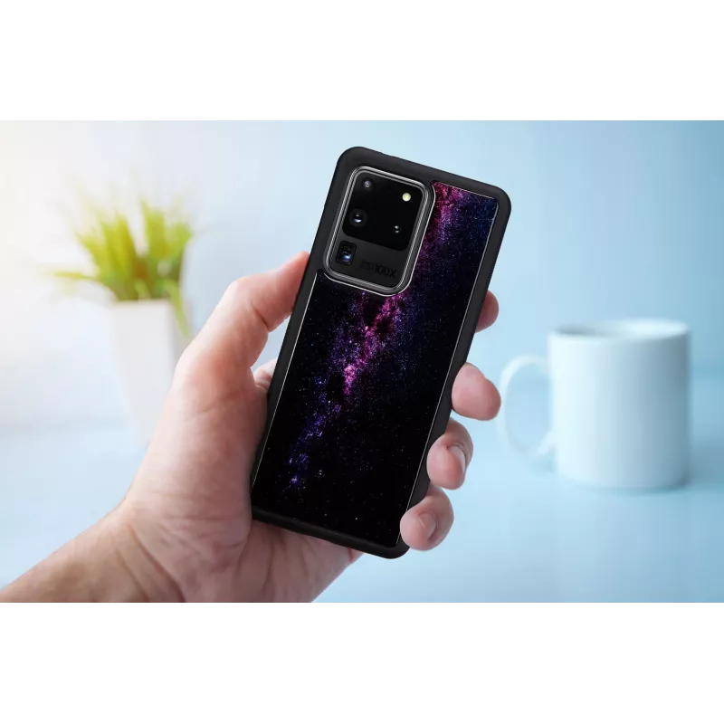 Kaitseümbris iKins Samsung Galaxy S20 Ultra jaoks — must Milky Way viimistlus