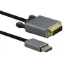 DisplayPort-DVI-kaabel helos 1,0 m — digitaalne videokonneksioon, üherealise DVI-ga ühilduv