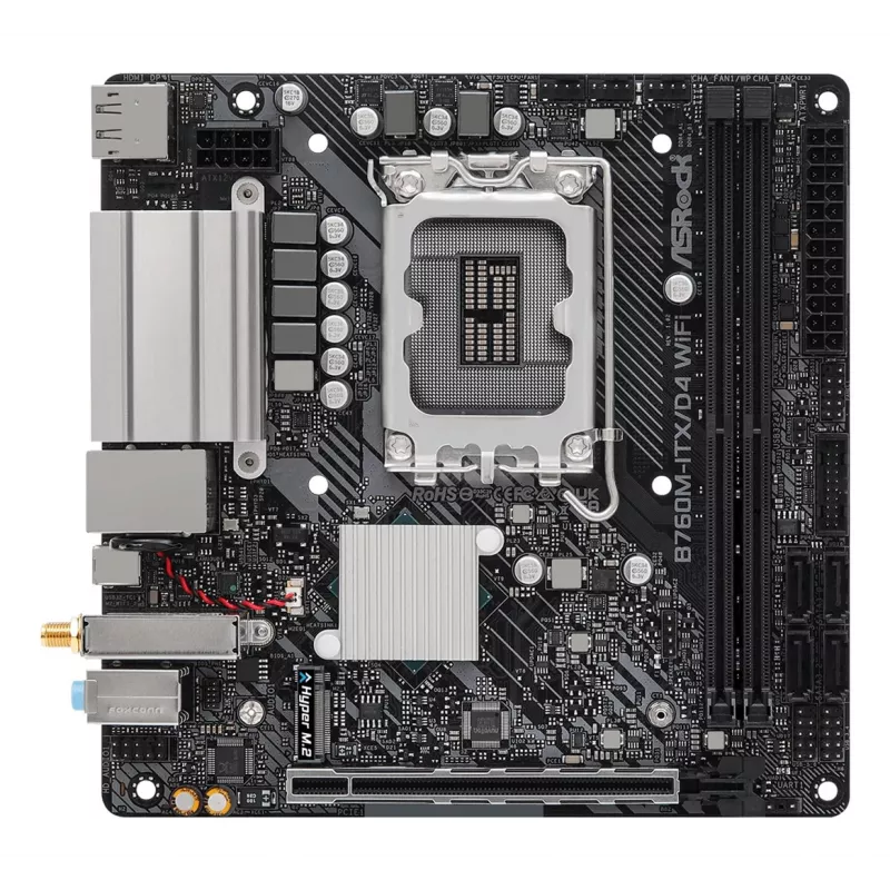 Emaplaat ASRock B760M-ITX/D4 WiFi Intel B760 LGA 1700 mini ITX