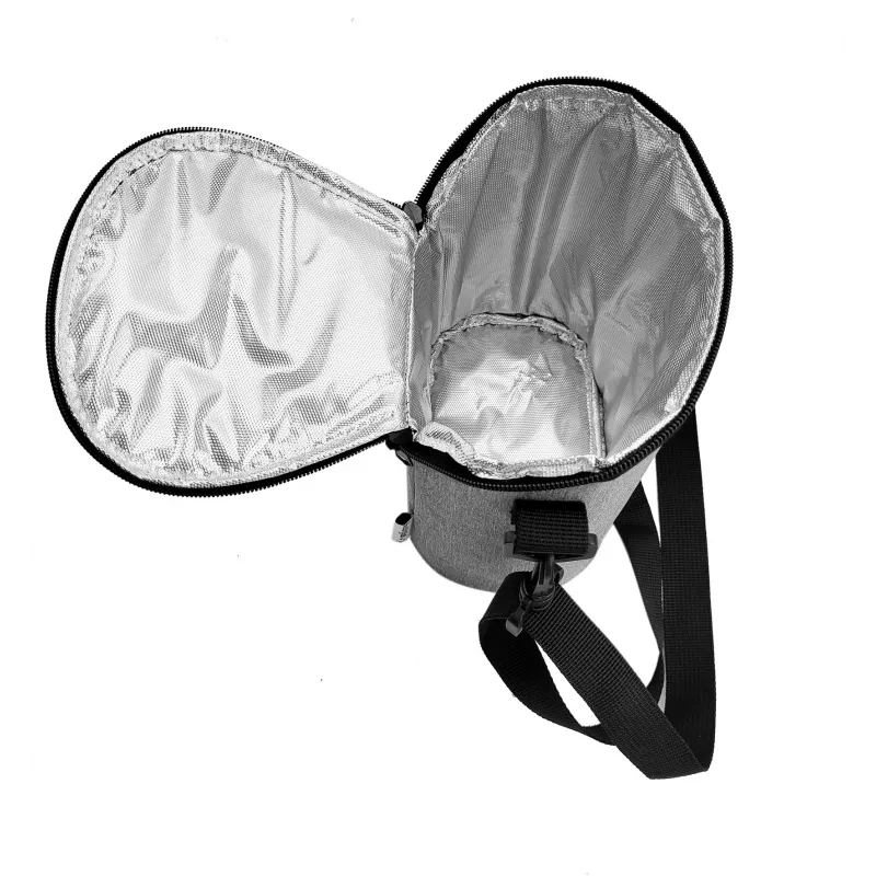 Termokott Olympia BT 50 — must/hall, tõmblukk, 225×170×110 mm