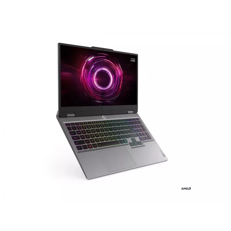Sülearvuti Lenovo LOQ Ryzen 5, 15,6 tolli FHD IPS 144 Hz, 16 GB muutmälu, 512 GB SSD, NVIDIA RTX 5050 8 GB, Windows 11 Home (Luna Grey)