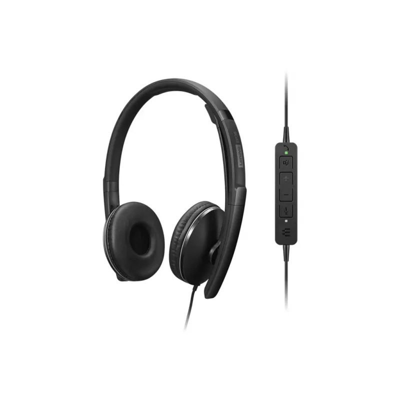 Lenovo 4XD1P83425 kõrvaklapid/peakomplekt Juhtmega ühendatud Peavõru Kõned/Muusika USB A-tüüpi Must