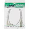 Microconnect USBAB5ANGLED-L USB-kaabel USB 2.0 5 m USB A USB B Valge