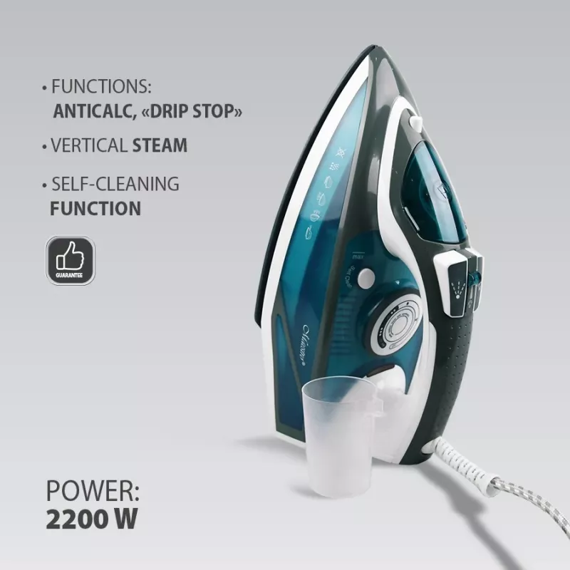 Aurutriikraud Maestro MR-304C, 2200 W, valge/sinine — aurutriikraud koduseks kasutamiseks