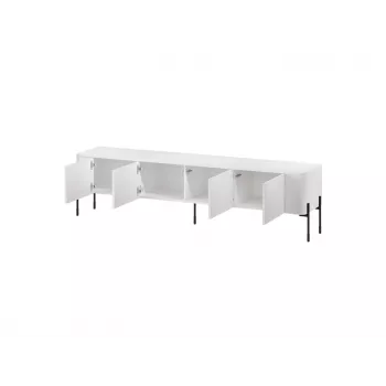 TV-kapp Cama Meble VERA 190x40x50 cm, matt valge, puitlaastplaadist pealispind