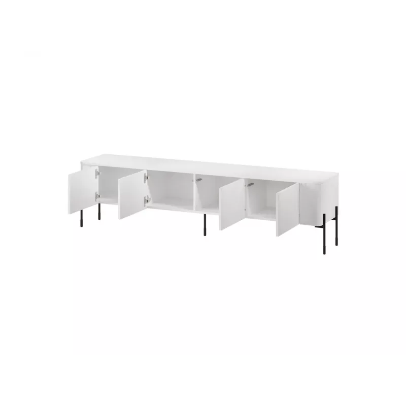 TV-kapp Cama Meble VERA 190x40x50 cm, matt valge, puitlaastplaadist pealispind