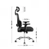 Kontori pöördtool mark adler Manager 3.3 Must — ergonoomiline disain, pöördalus